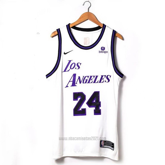 Camiseta Los Angeles Lakers Kobe Bryant #24 Ciudad 2022-23 Blanco